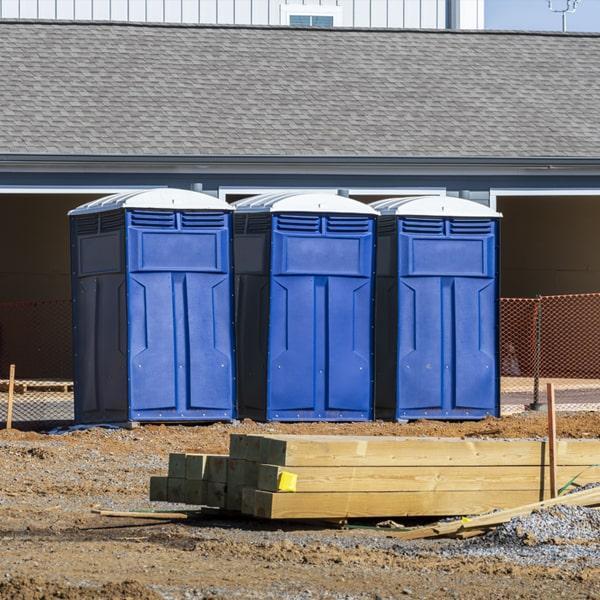 Heavy-duty construction site porta potty in Sanford, North Carolina